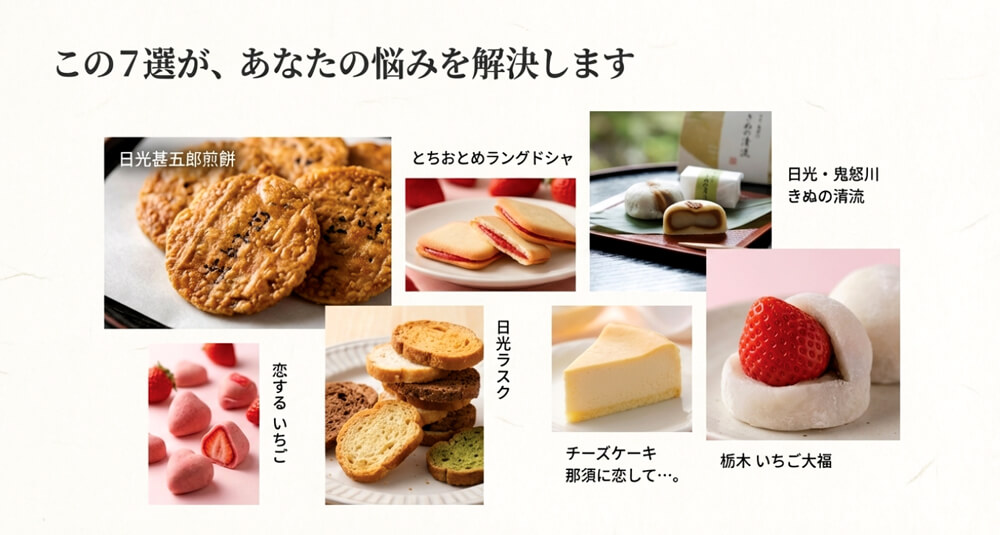 紹介する7つの商品