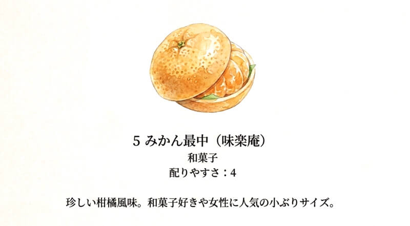 みかん最中（味楽庵）