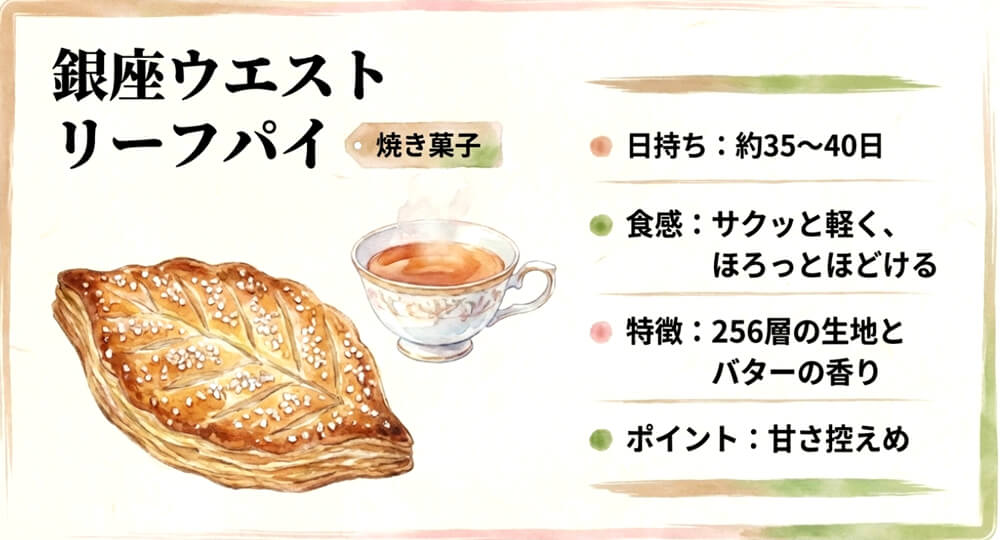 銀座ウエスト リーフパイの画像