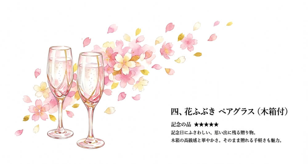 花ふぶき ペアグラス（木箱付）