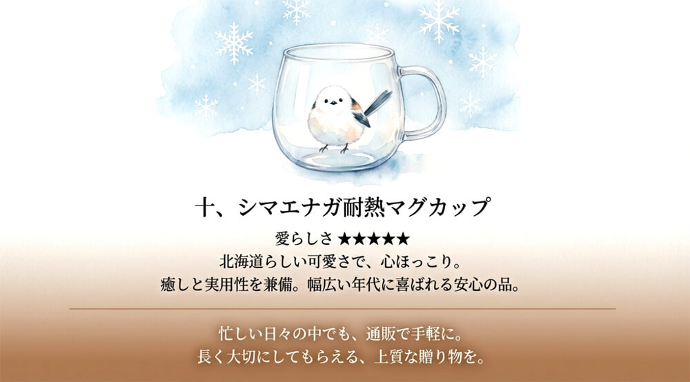 シマエナガ耐熱マグカップ