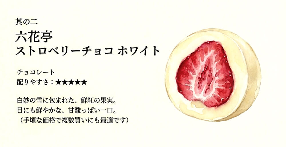 六花亭 ストロベリーチョコ ホワイト
