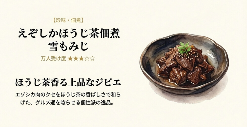 えぞしかほうじ茶佃煮 雪もみじ