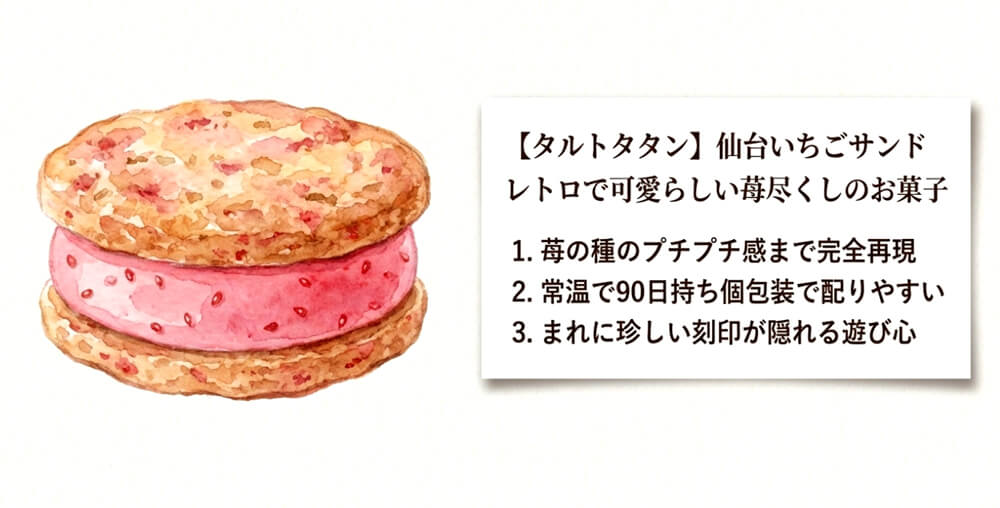 【タルトタタン】仙台いちごサンド