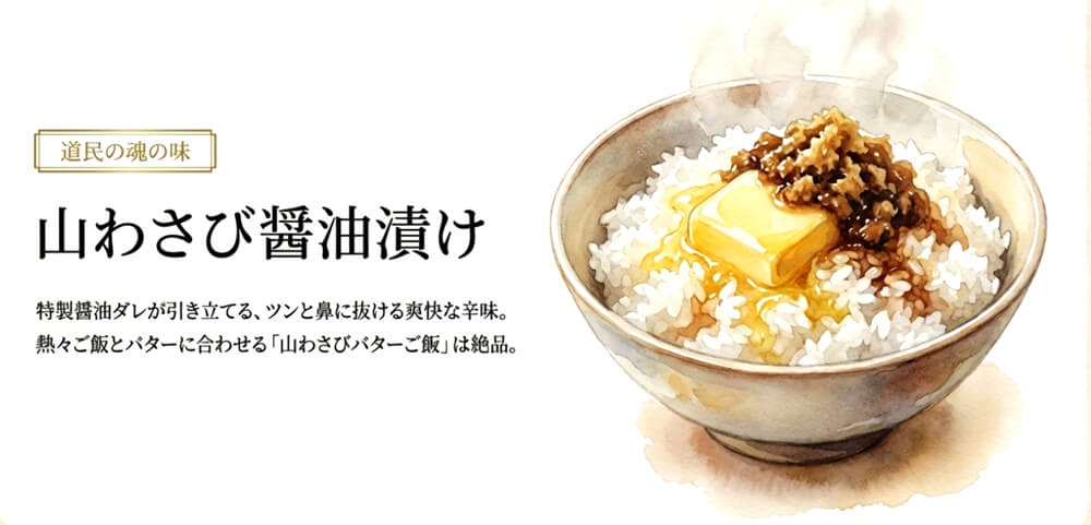 山わさび醤油漬け（オリオンフーズ等）