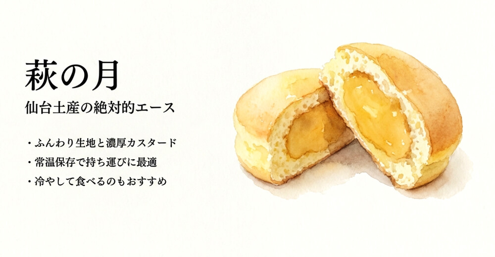 萩の月（菓匠三全）