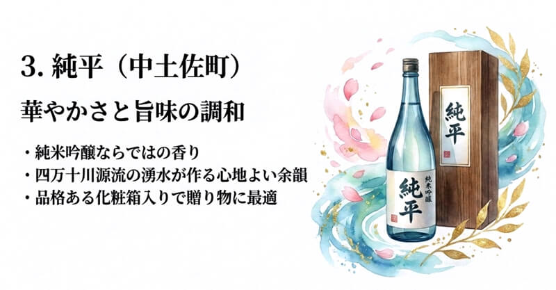 【西岡酒造店】純米吟醸 純平（中土佐町）
