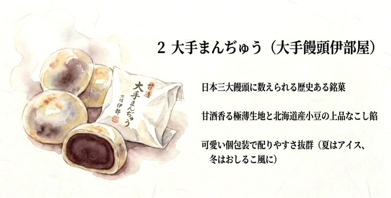 大手饅頭伊部屋の「大手まんぢゅう」