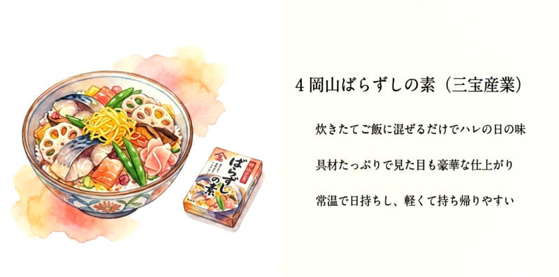三宝産業の「岡山ばらずしの素」