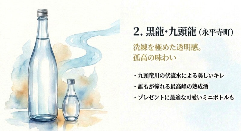 【黒龍酒造】黒龍・九頭龍（永平寺町）