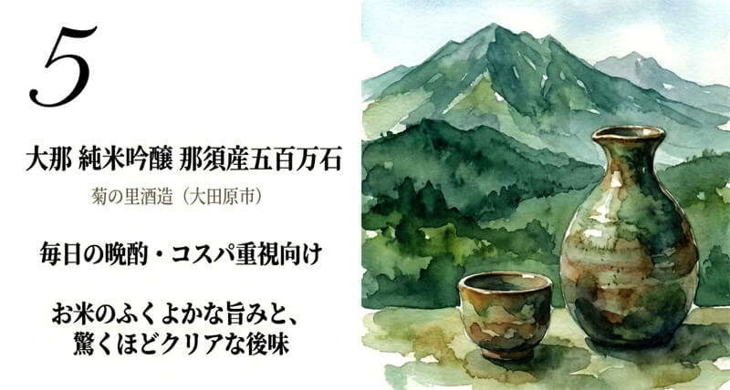 【菊の里酒造】大那 純米吟醸 那須産五百万石