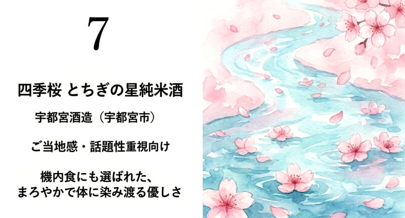 【宇都宮酒造】四季桜 とちぎの星純米酒