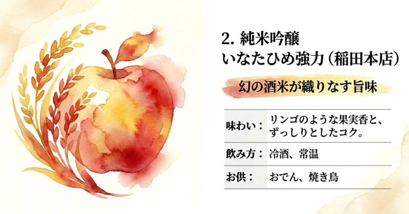 【稲田本店】純米吟醸 いなたひめ強力（米子市）