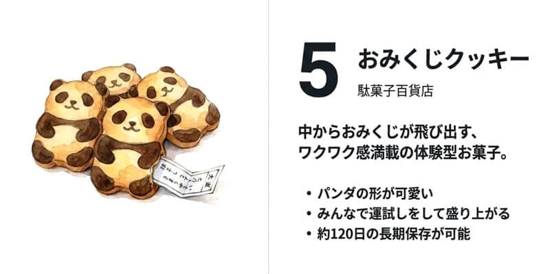 【駄菓子百貨店】横濱中華街 パンダのおみくじクッキー