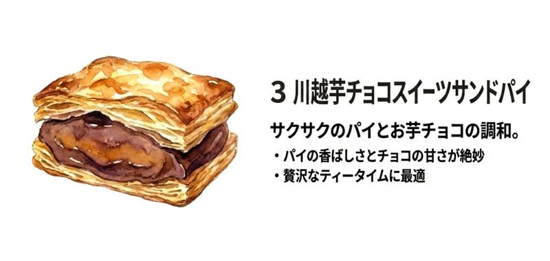 川越芋チョコスイーツサンドパイ
