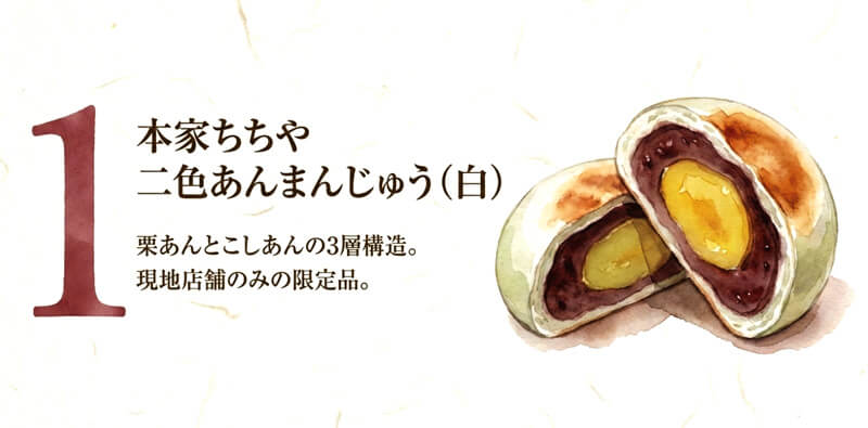 【本家ちちや】二色あんまんじゅう