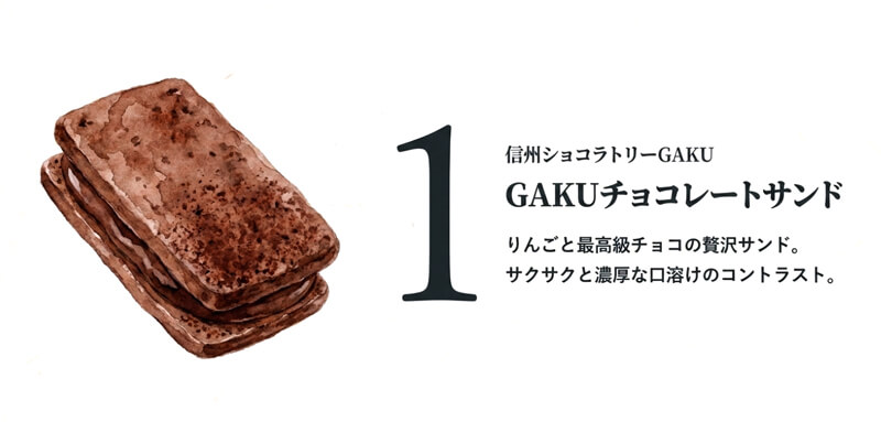 【信州ショコラトリーGAKU】GAKUチョコレートサンド