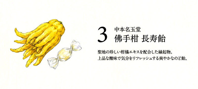 【中本名玉堂】佛手柑 長寿飴