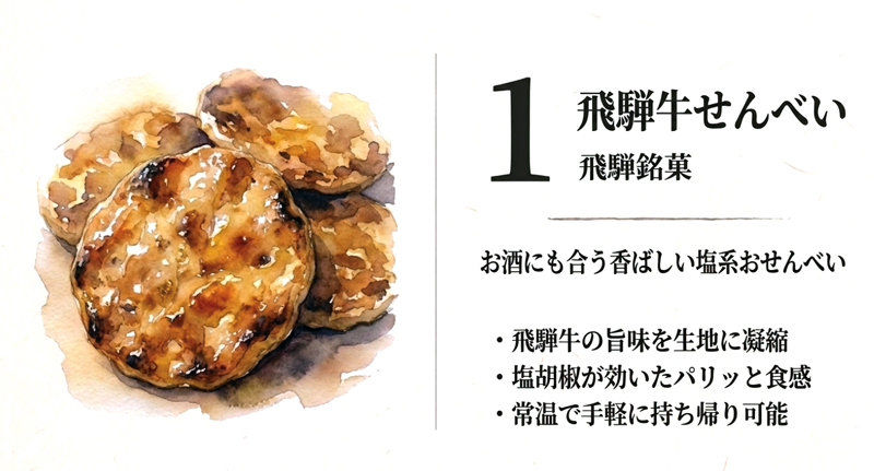 【飛騨銘菓】飛騨牛せんべい