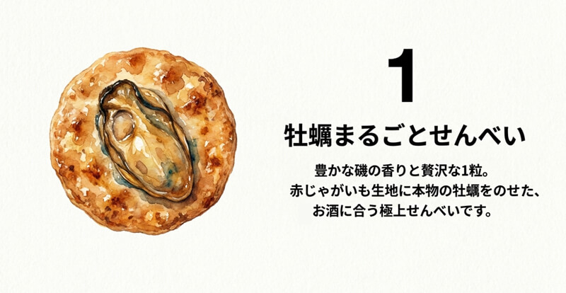 牡蠣まるごとせんべい