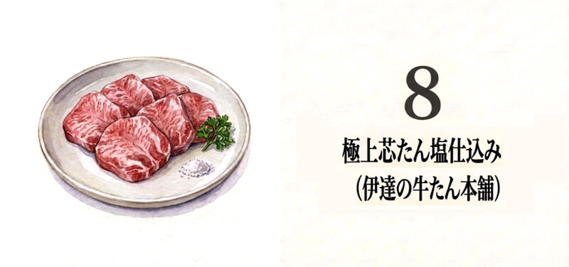 伊達の牛たん本舗「極上芯たん塩仕込み」 / 牛たん 利久（塩味）