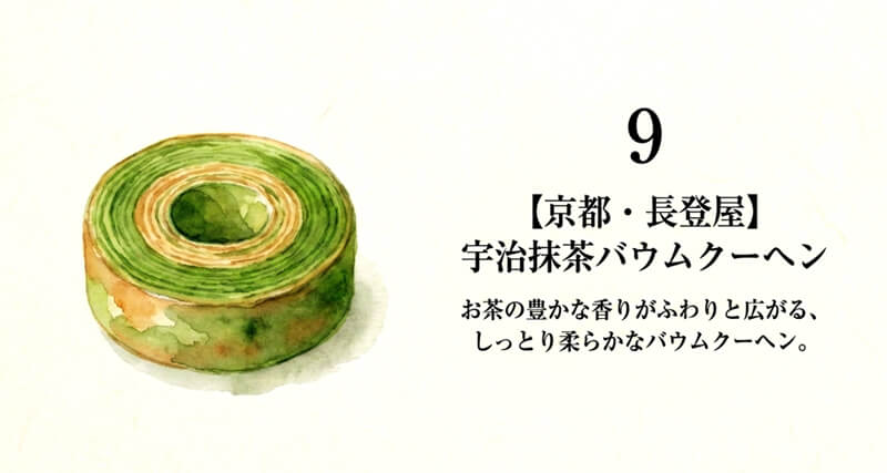 【京都・長登屋】宇治抹茶バウムクーヘン