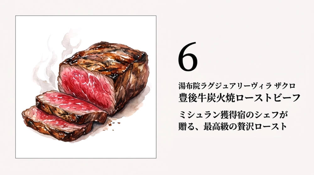 【Yufuin Luxury Villa zakuro】豊後牛炭火焼ローストビーフ