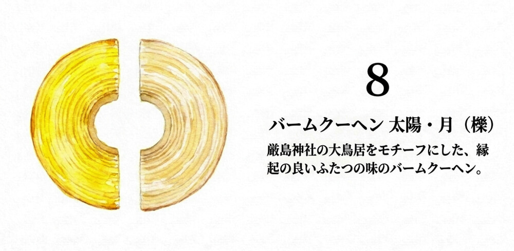 【櫟（くぬぎ）】バームクーヘン太陽・月 ギフト