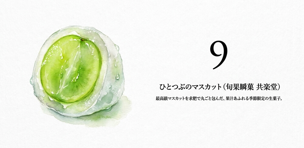 【旬果瞬菓 共楽堂】ひとつぶのマスカット